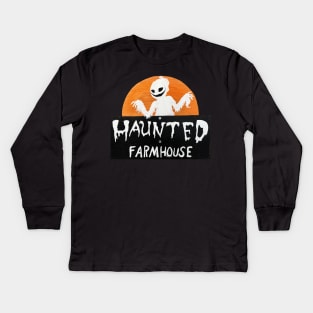 The Haunted Farmhouse Kids Long Sleeve T-Shirt